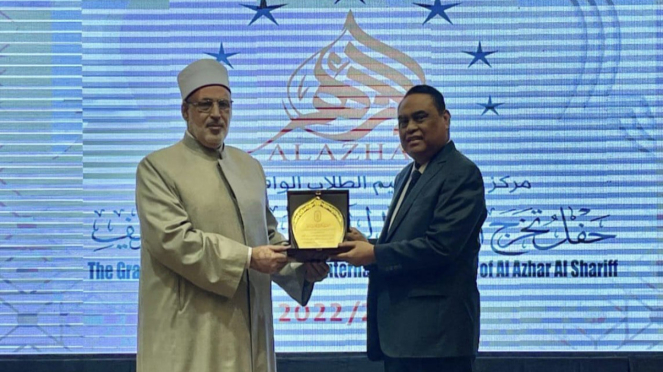 Waketum DMI Komjen Pol (Purn) Syafruddin di Al Azhar, Mesir