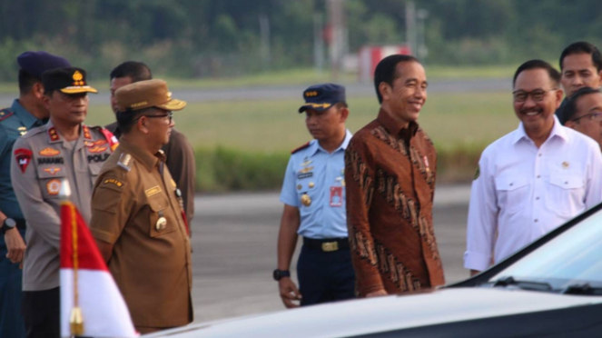 Presiden Jokowi melakukan kunjungan kerja ke Kalimantan Timur