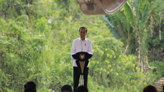 Presiden Jokowi resmikan groundbreaking Revitalisasi SDN 020 Sepaku di IKN