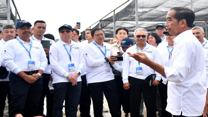 Presiden Jokowi mengajak sejumlah pemimpin perusahaan ke IKN Nusantara