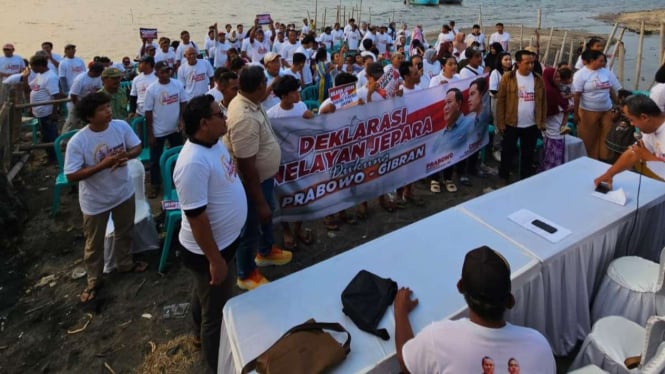 Nelayan di Jepara Jawa Tengah Deklarasi Dukung Prabowo-Gibran