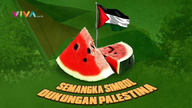 Semangka simbol dukungan Palestina