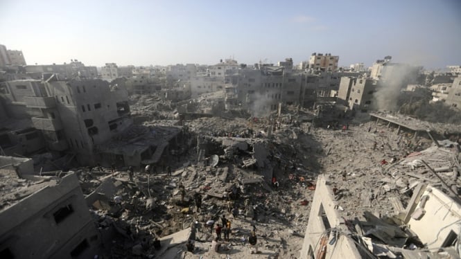 Serangan rudal Israel menghancurkan wilayah Utara Jalur Gaza