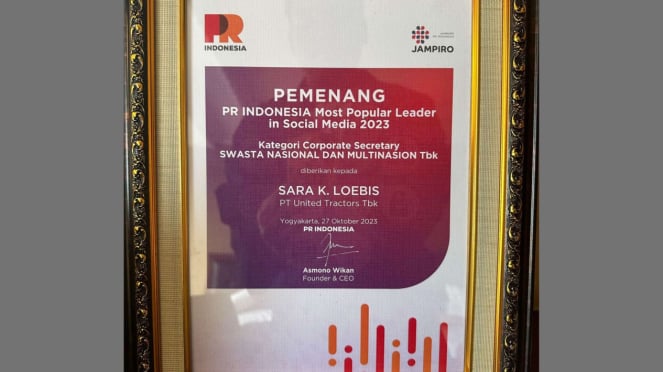 Sara K. Loebis, Raih Penghargaan Pemimpin Terpopuler di Media Sosial 2023