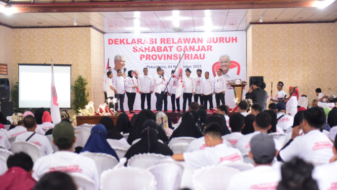 Buruh Riau Deklarasi Dukung Ganjar Pranowo untuk Pilpres 2024
