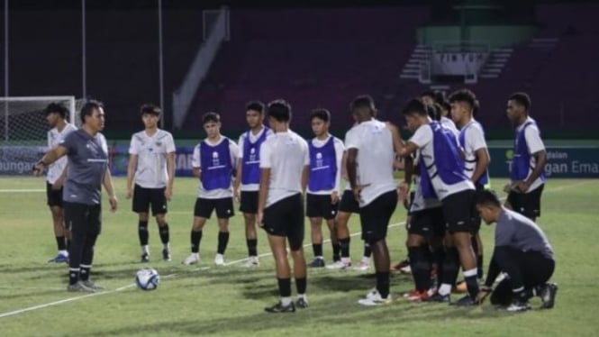 Latihan Timnas Indonesia U-17 jelang tampil di Piala Dunia U-17
