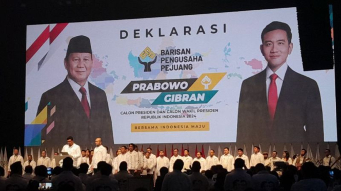 Bobby Nasution pimpin deklarasi Barisan Pengusaha Pejuang dukung Prabowo-Gibran.