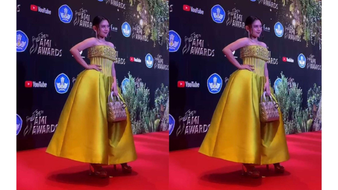 Ziva Magnolya di red carpet AMI Awards ke-26