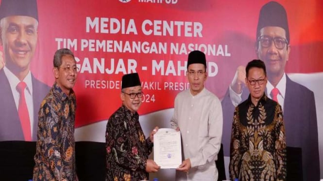 Pimpinan Pusat Muhammadiyah mengunjungi TPN Ganjar-Mahfud.