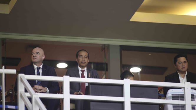 Momen Presiden Jokowi dan Presiden FIFA Saksikan Laga Piala Dunia U-17