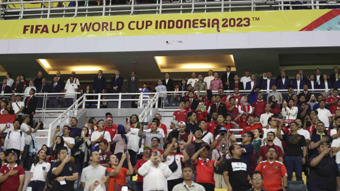 Momen Presiden Jokowi dan Presiden FIFA Saksikan Laga Piala Dunia U-17