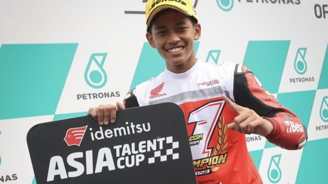 Pembalap muda Indonesia Veda Ega Pratama juara IATC 2023