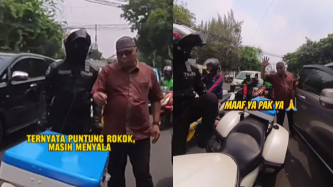 Provos Tegur Pengemudi Mobil yang Merokok dan Buang Puntung Sembarang