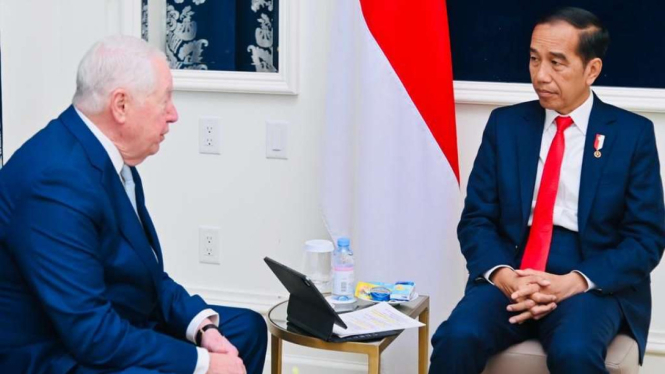 Pertemuan Presiden Jokowi CEO Freeport McMoran Richard C Adkerson. (foto ilustrasi)