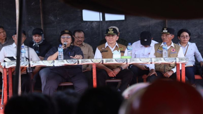 Menteri LHK Siti Nurbaya dan Pj Gubernur Agus Fatoni rapat penanganan karhutla.