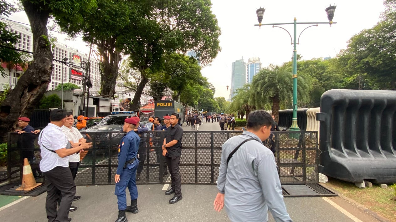 Foto Jelang Pengundian Nomor Urut Capres-Cawapres, Jalan Imam Bonjol ...