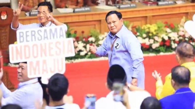 Pasangan capres-cawapres  Prabowo Subianto dan Gibran Rakabuming Raka.