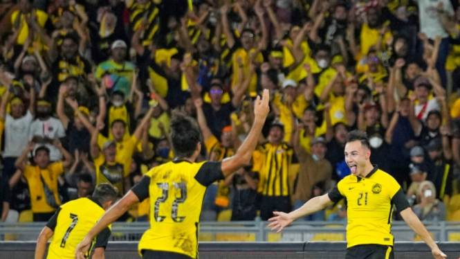 Timnas Malaysia saat main di Stadion Bukit Jalil