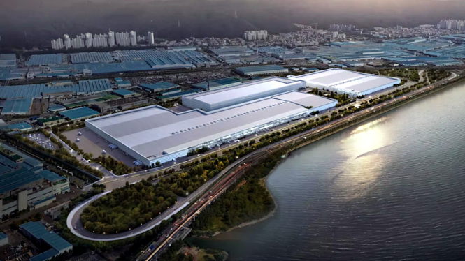 Ilustrasi pabrik baru Hyundai untuk mobil listrik