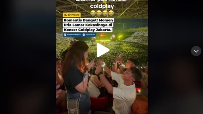 Melamar di konser Coldplay