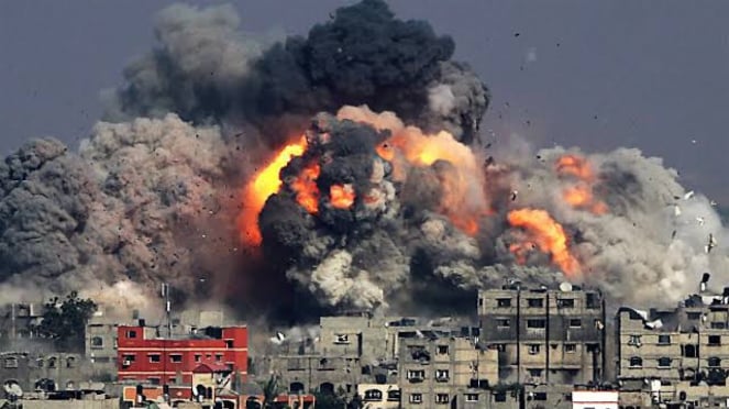 VIVA Militer: Serangan udara Israel di Jalur Gaza, Palestina