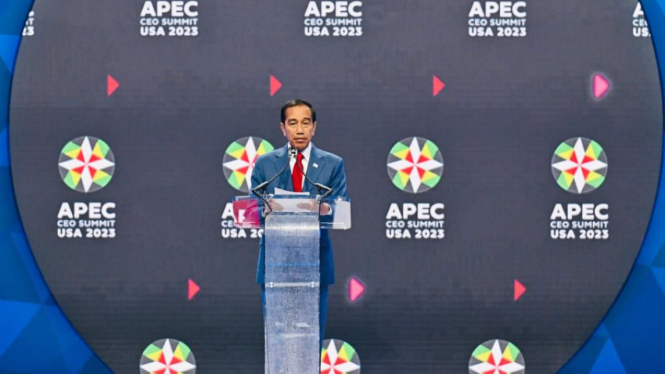 Presiden Jokowi di forum Asia-Pacifif Ecnomic Coooperation (APEC) CEO Summit.