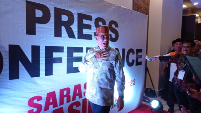 Capres Anies Baswedan di acara Sarasehan IKA UNM, Makassar, Sulsel