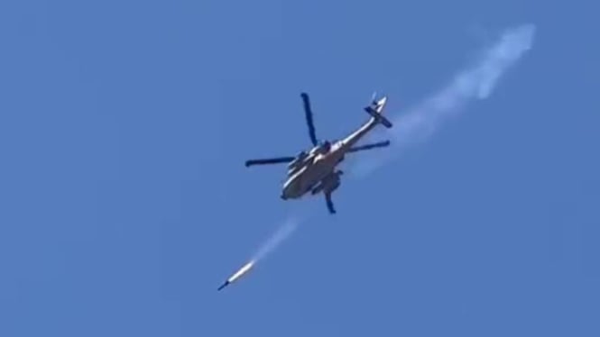 VIVA Militer: Serangan udara helikopter militer Israel ke Gaza, Palestina