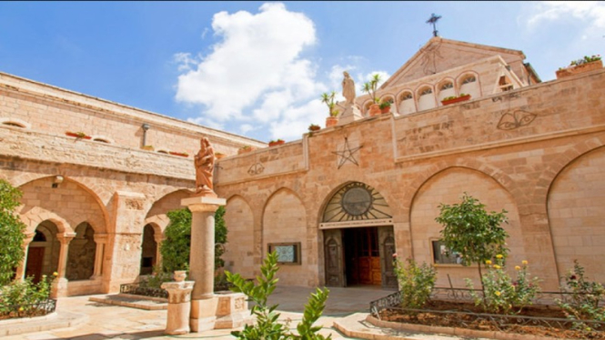 Gereja St Catherine di Kota Bethlehem, dekat tempat kelahiran Yesus