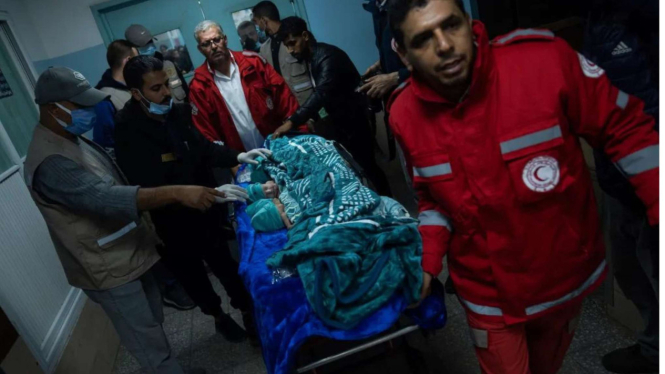 Bayi bayi prematur yang dipindahkan dari Gaza ke Mesir