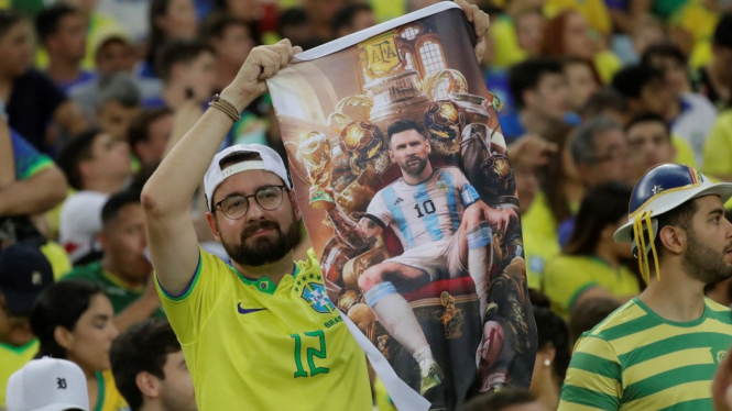 Suasana suporter jelang Brasil vs Argentina