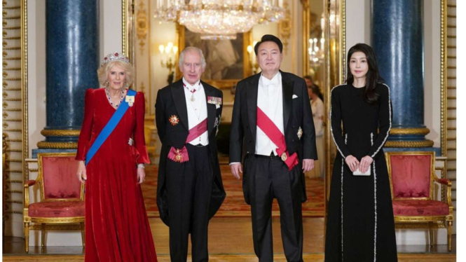 Raja Charles, Ratu Camilla, Presiden Korea Selatan Yoon Suk Yeol dan Ibu Negara 