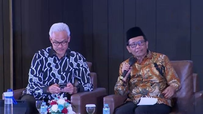 Capres Cawapres Ganjar Pranowo-Mahfud MD menghadiri dialog publik Muhammadiyah