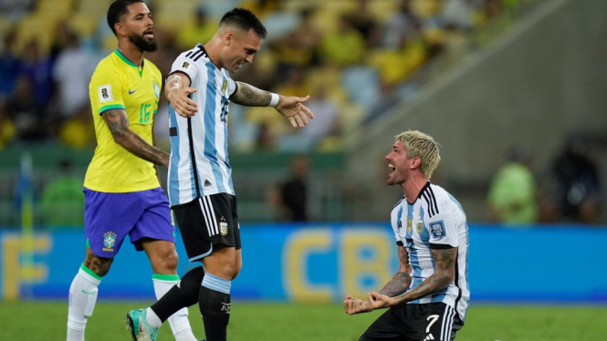 Timnas Brasil saat dikalahkan Argentina
