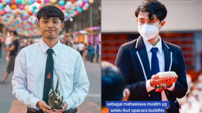 Mahasiswa Muslim Ini Selalu Ikut Upacara Budha di Thailand