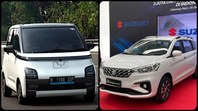 Wuling Air ev dan Suzuki Ertiga Hybrid