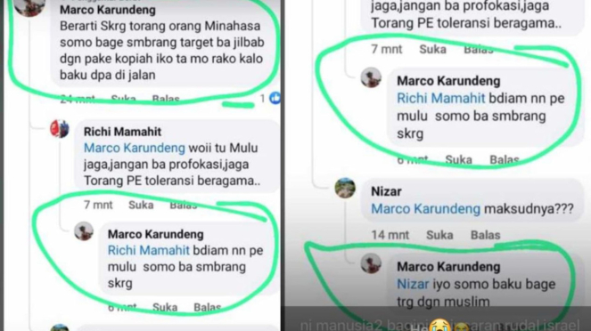 Jejak digital Marco Karundeng di Facebook