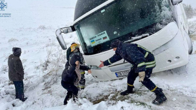 Badai salju di Ukraina
