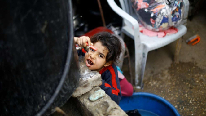Kurangnya sanitasi di Gaza