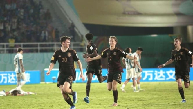Timnas Jerman U-17 rayakan keberhasilan ke final Piala Dunia U-17