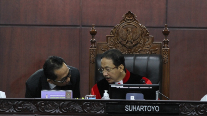 Ketua MK Suhartoyo saat sidang di MK. (Foto ilustrasi)