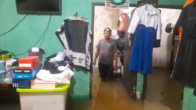 Banjir di Bogor akibat hujan seharian
