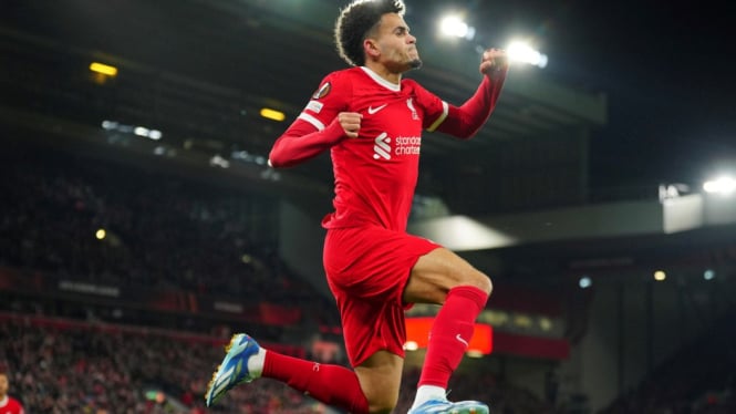 Pemain Liverpool, Luis Diaz rayakan gol