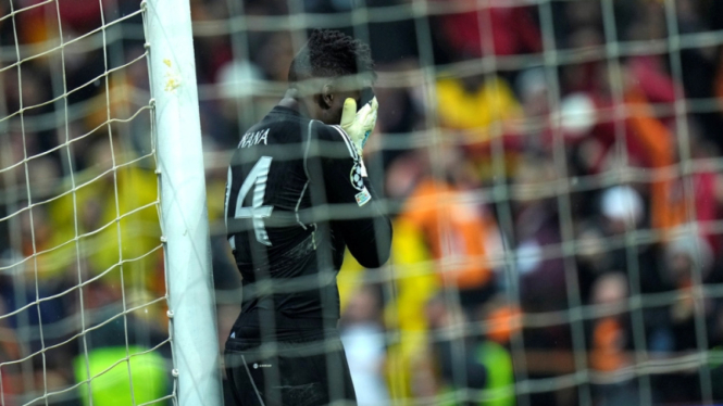 Andre Onana saat Manchester United melawan Galatasaray