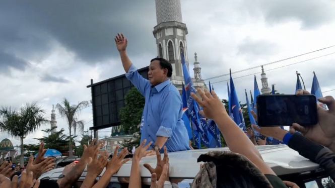 Prabowo saat kampanye di Tasikmalaya