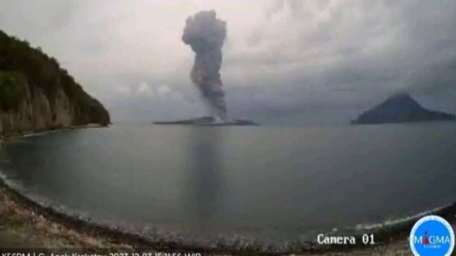 Gunung Anak Krakatau Dari CCTV PVMBG