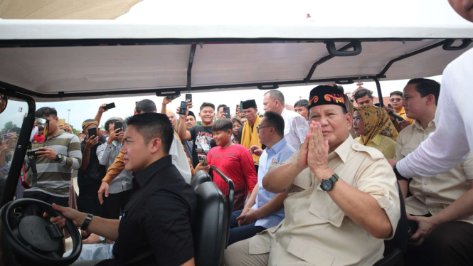 Capres nomor urut 2 Prabowo saat Kampanye di Banten