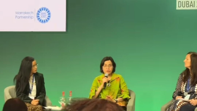 Menteri Keuangan Sri Mulyani Indrawati di COP28