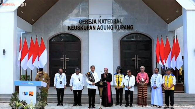 President Jokowi inaugurates rehabilitation of Cathedral Church in Kupang