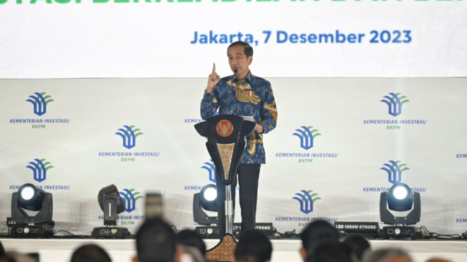 Presiden Jokowi pada Rapat Koordinasi Penanaman Modal Nasional 2023
